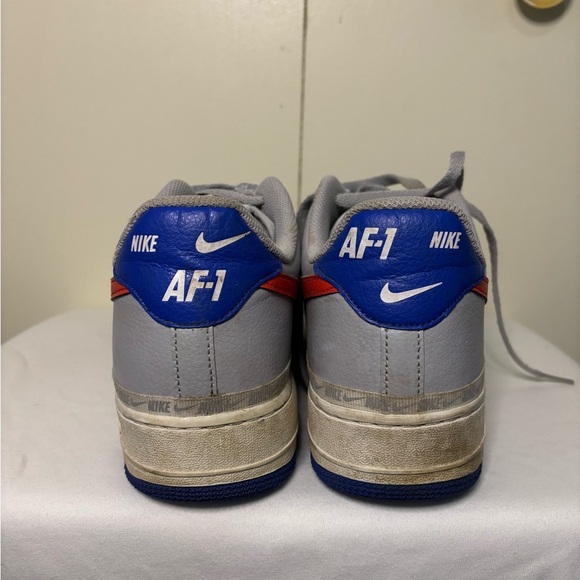 Nike Air AF-1 Gray and Red Sneakers - Picture 2 of 6